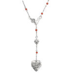 Carnelian Veil Lariat Necklace
