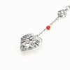 Carnelian Veil Lariat Necklace in Silver with God Bless You Lucky Stone Jewelry