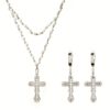 Everette Cross Jewelry Set in Silver