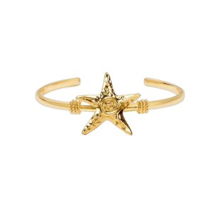 Gold Starfish Bangle Summer Ocean Series Bracelets Jewelry