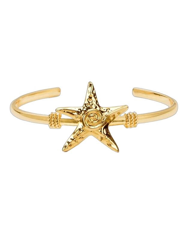 Gold Starfish Bangle Summer Ocean Series Bracelets Jewelry