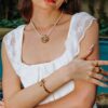 Gold Starfish Bangle Summer seaside adventures bracelets jewelry sets