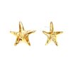 Gold Starfish Stud Earrings Summer Seaside Ocean Jewelry