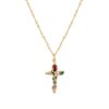 Iridescent Cross Necklace