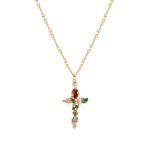 Iridescent Cross Necklace