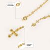Iridescent Cross Necklace Adjustable Twinkle Body Chain