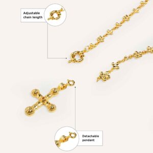 Iridescent Cross Necklace Adjustable Twinkle Body Chain