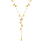 Lily of the Valley Pearl Lariat Necklace
