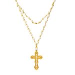 Everette Cross Necklace in Gold