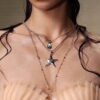 Silver Starfish Necklace Ocean Series Romantic Jewelry