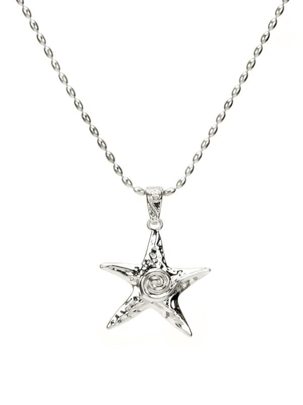 Starfish Necklace in Silver seaside adventures jewelry