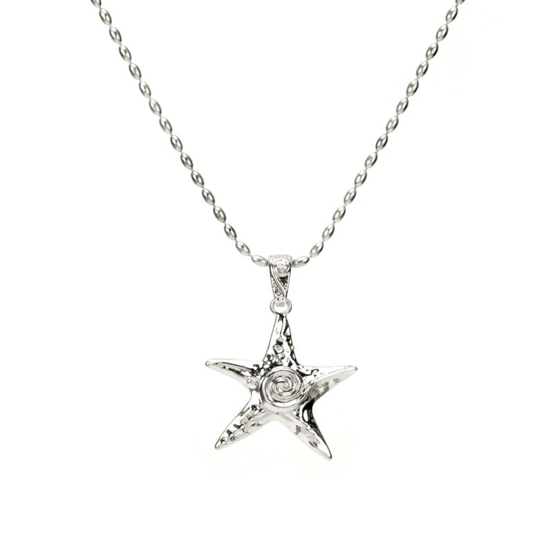 Starfish Necklace in Silver seaside adventures jewelry