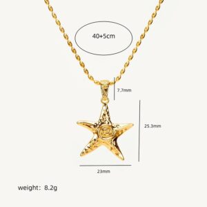Starfish Necklace in gold Ocean Series Jewelry