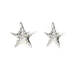 Starfish Stud Earrings in Silver