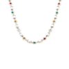 daisy pearl necklace in silver