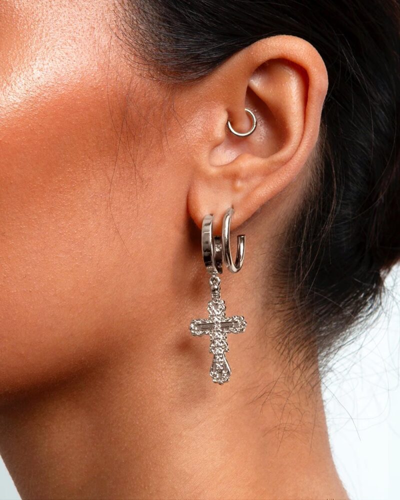 everette cross earrings gothic Y2K jewelry