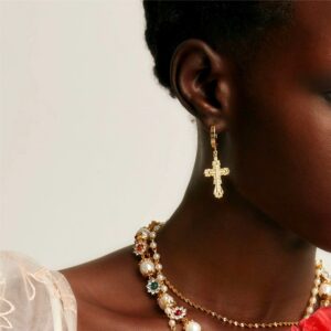 everette cross earrings royalty gothic rebellion Y2K Jewelry