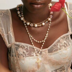 everette cross necklace in gold gothic jewelry amazon top twinkle body chain