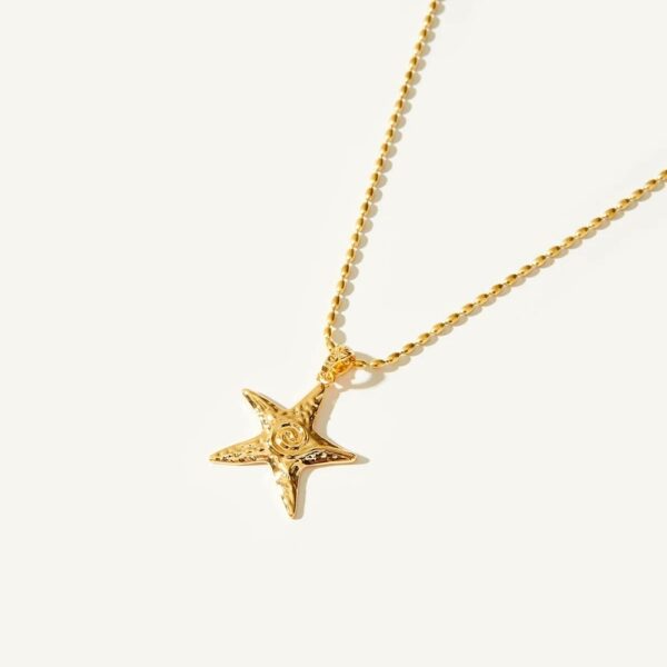 gold starfish necklace romantic jewelry energy gift for girlfriend bestfriends