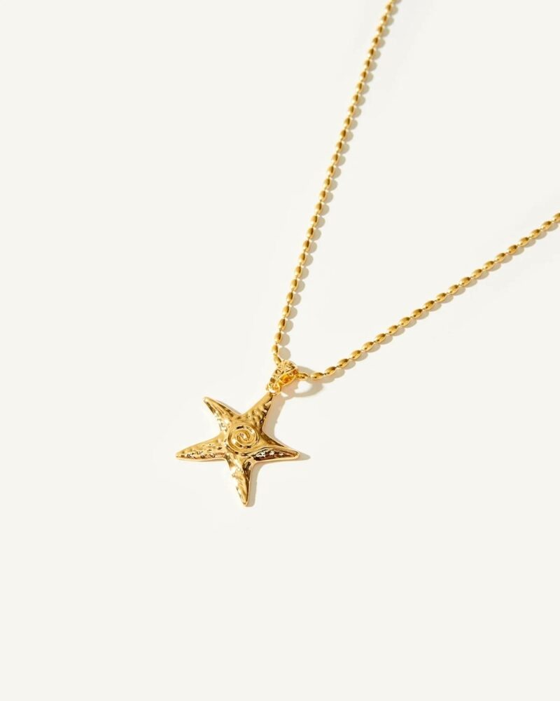 gold starfish necklace romantic jewelry energy gift for girlfriend bestfriends