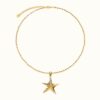 gold starfish necklace seaside adventures jewelry