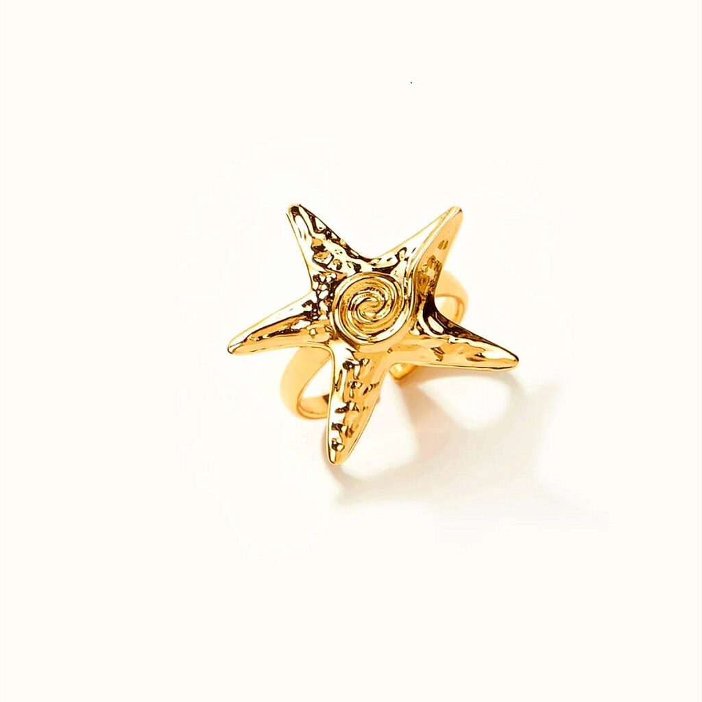 gold starfish ring romantic twinkle jewelry collections