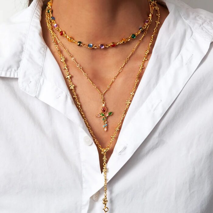 Mellow Gold Layered Charm Necklace
