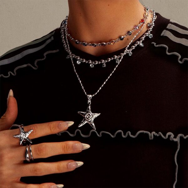 Silver Starfish Jewelry Set