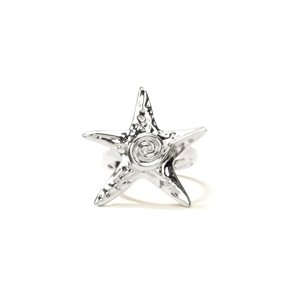 silver starfish ring twinkle romantic jewelry