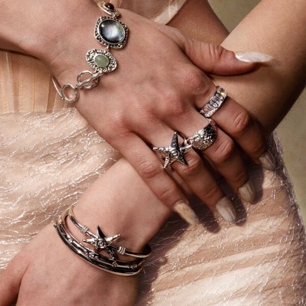 silver starfish ring twinkle romantic jewelry sets