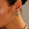 starfish stud earrings in silver Ocean Series Romantic Jewelry
