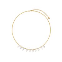 dainty crystal drop necklace with extender chain, a layering crystal necklace that styles like a minimalist gold crystal necklace