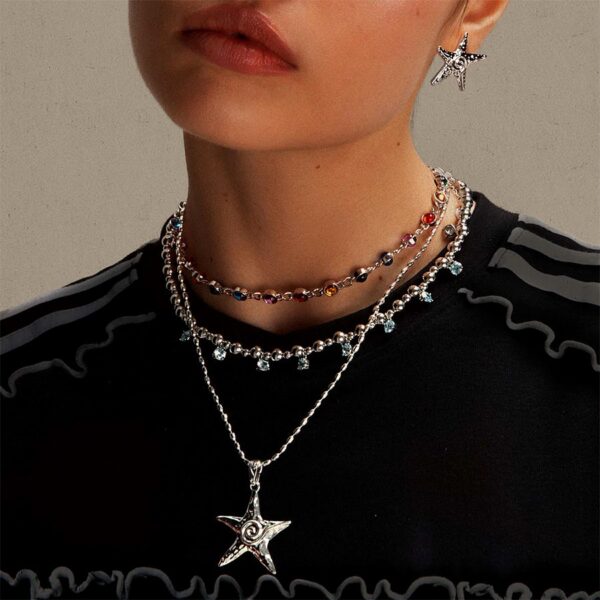 Gold Starfish Jewelry Set