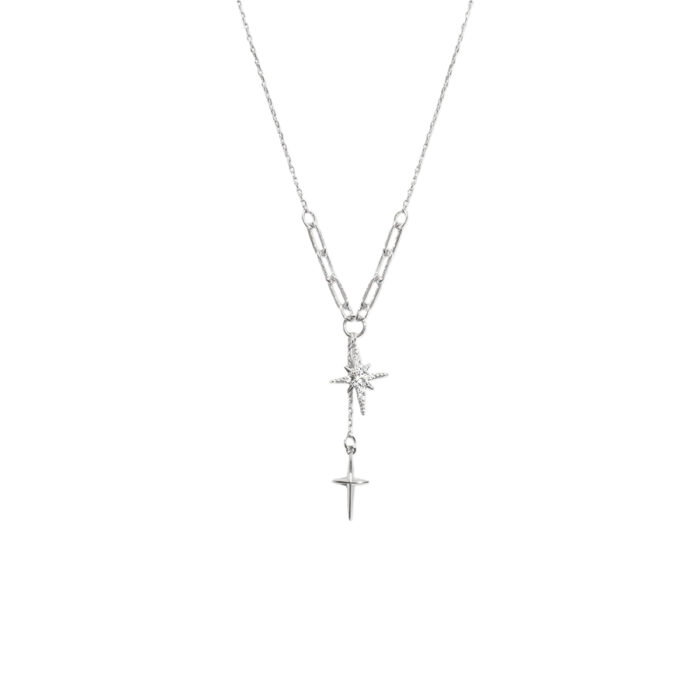 minimalist star necklace silver that layers well—layering star necklace for everyday outfits