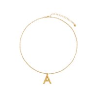 personalized initial necklace 18k gold plated “A” with heart charm extender and minimal everyday layering style