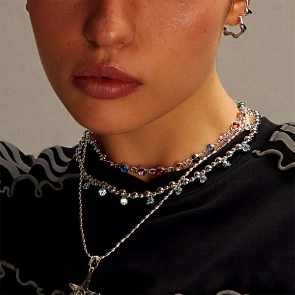 Silver Infinity Choker Necklace