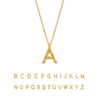Minimal product photo featuring Textured Initial Letter Necklace and molten gold initial necklace pendant